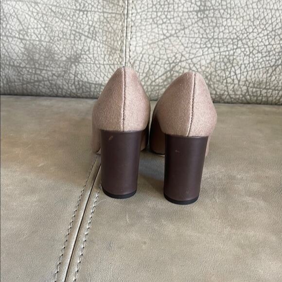 Brooks Brothers Women’s Block Heel Pumps Genuine Leather In Light Brown Size 7.5 - Picture 4 of 13